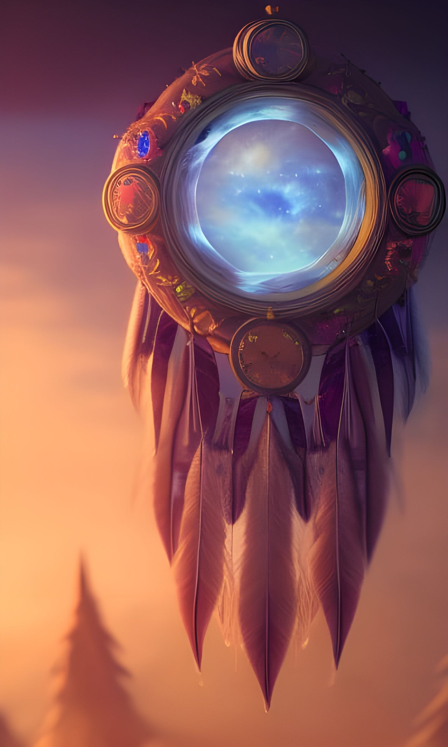 Ethereal Dreamcatcher in Storybook Style