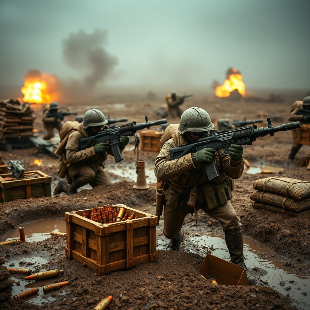 Grimdark Gunners on a Warhammer 40k Battlefield