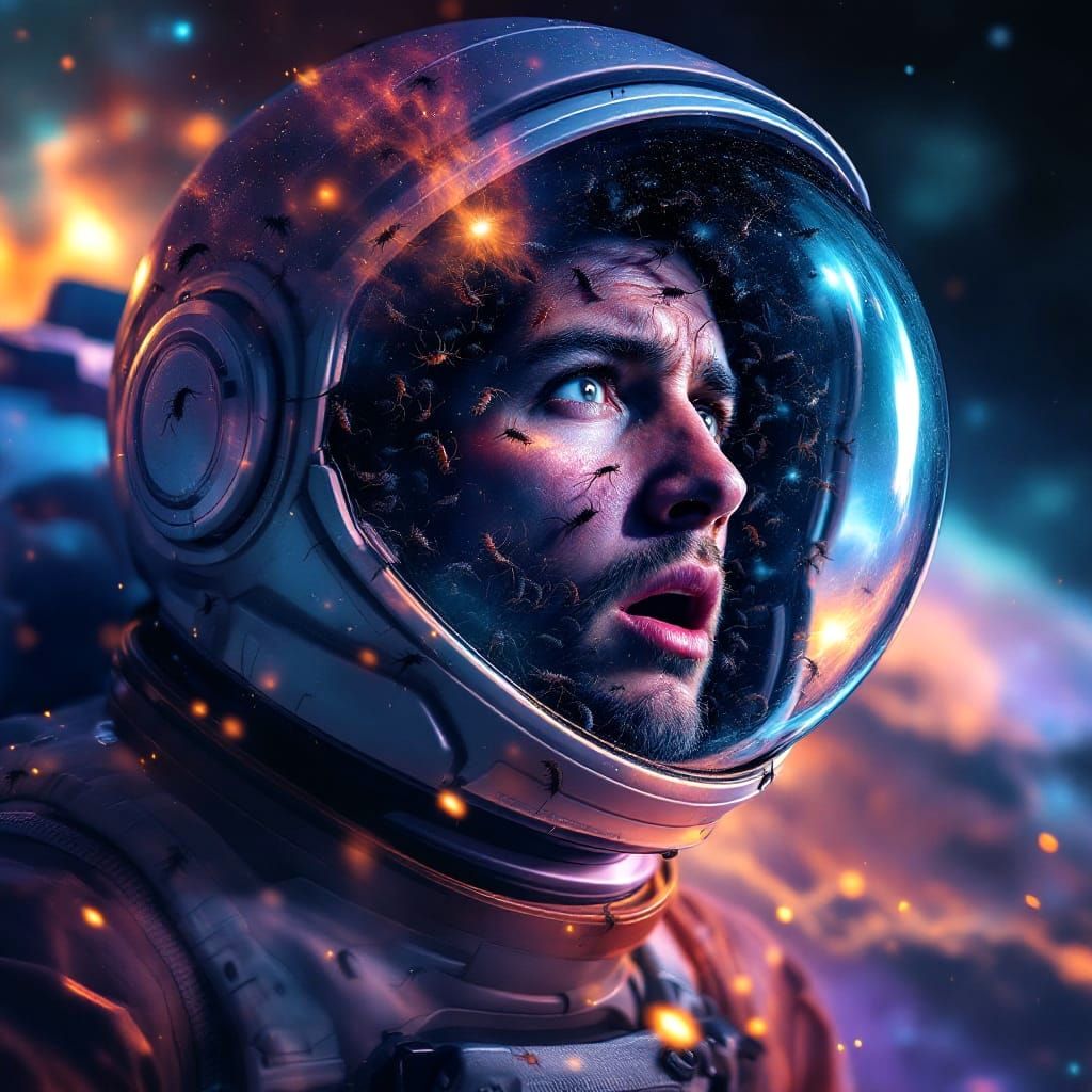 Astronaut's Descent into Cosmic Horror