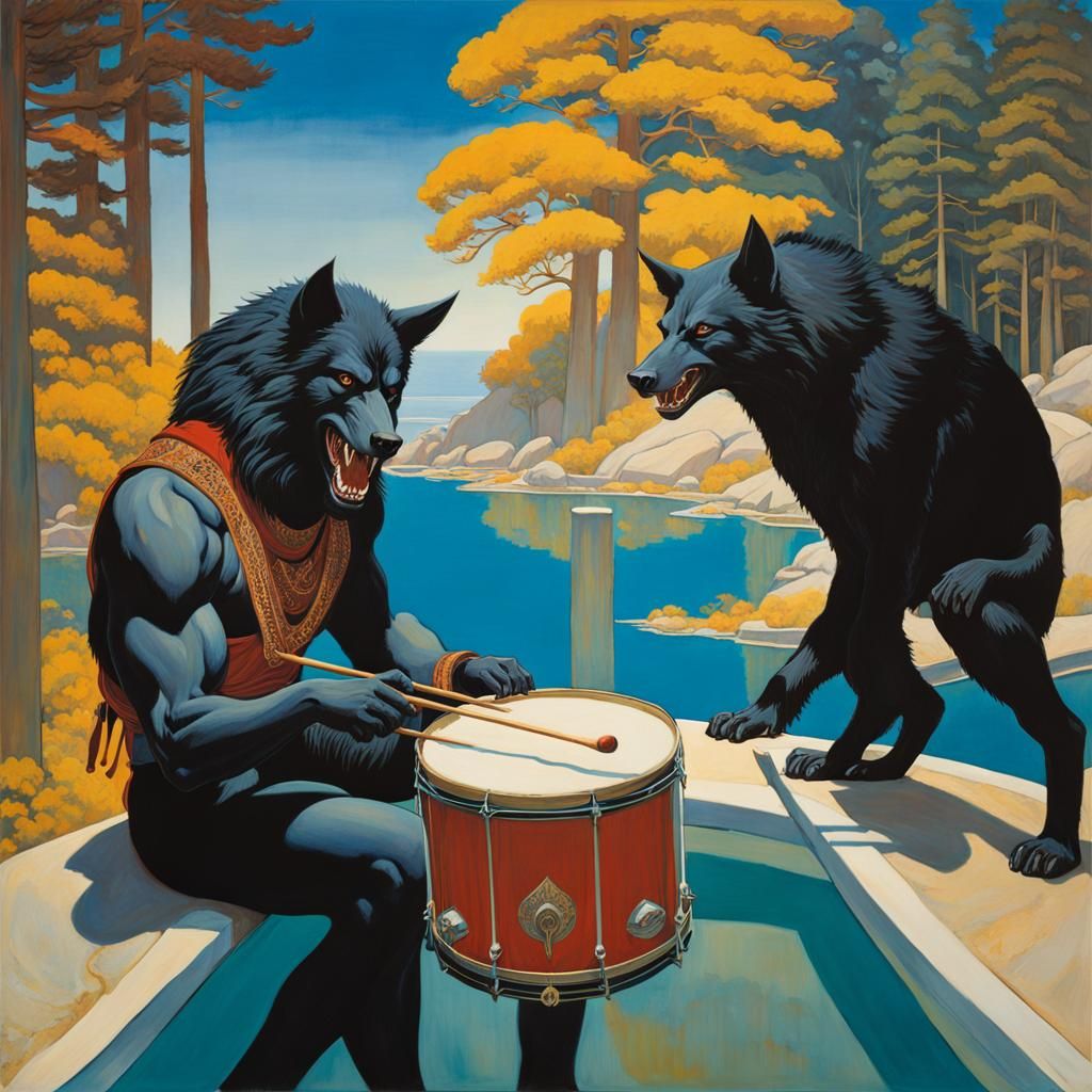 Festival of Mythical Creatures: Gouache Illustration