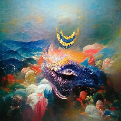 Dragon with Celestial Teeth, Nihonga-Style Painting