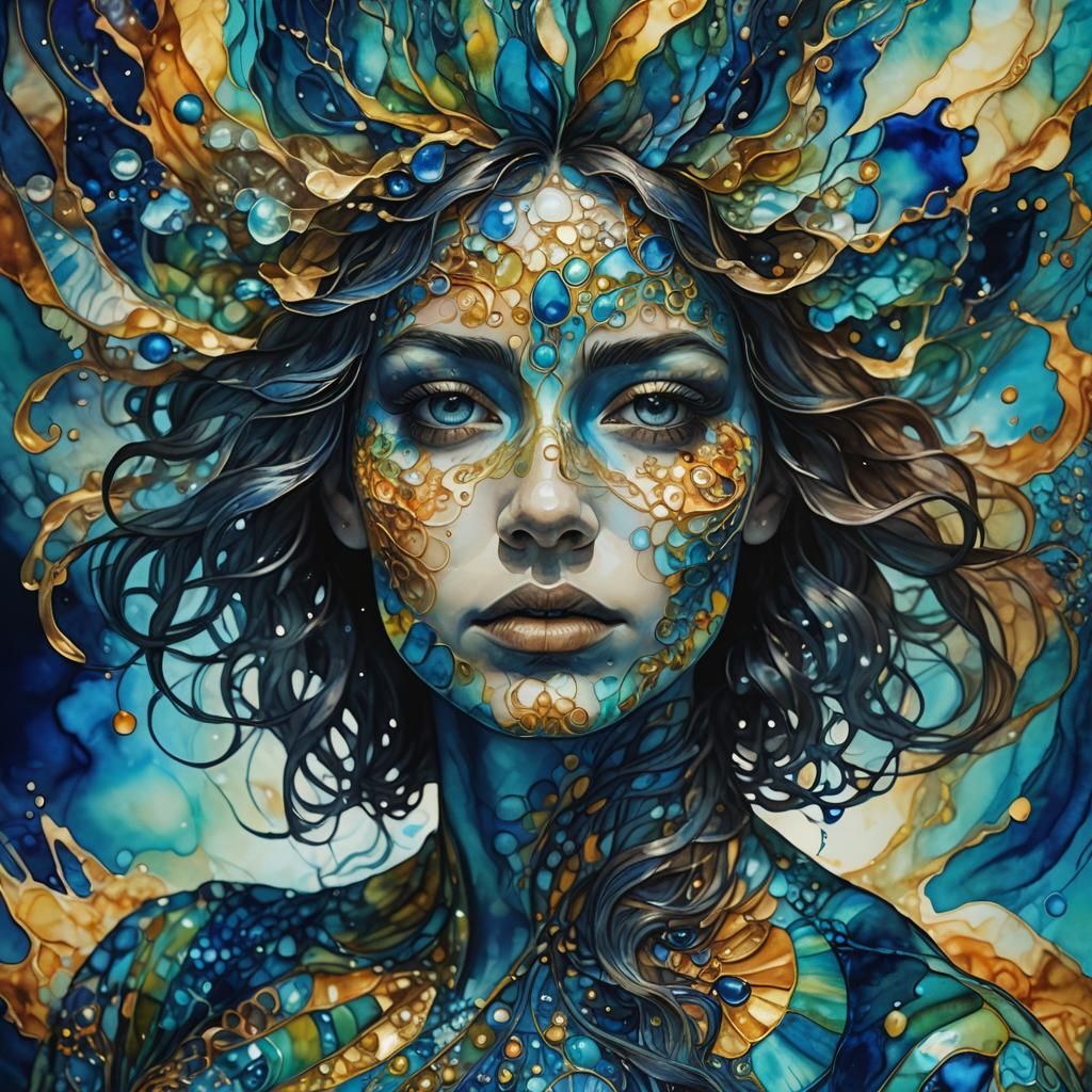 Surreal Portrait in Digital Matte Painting Style