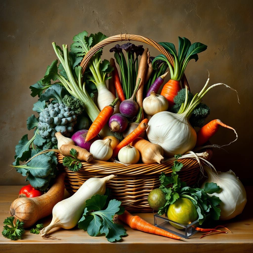 Exotic Vegetables in a 17th-Century Dutch Masterpiece Style ...