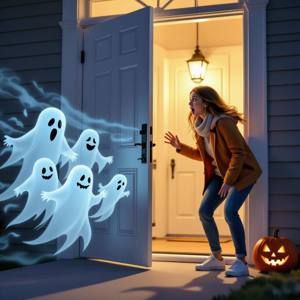 Shocked Woman Sees Ghost Pack at Door