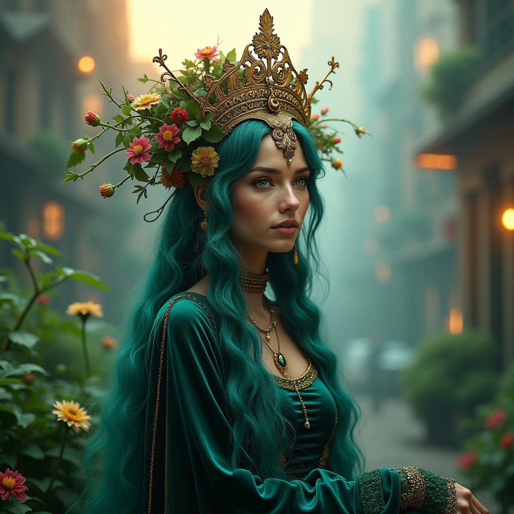 Beautiful urban goddess