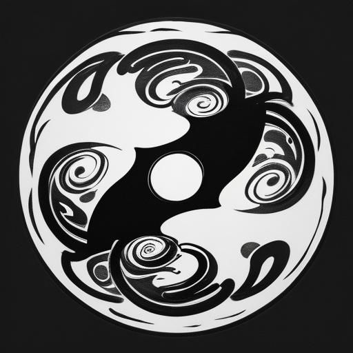 Ethereal Taijitu Symbol in Soft, Gradient Lighting