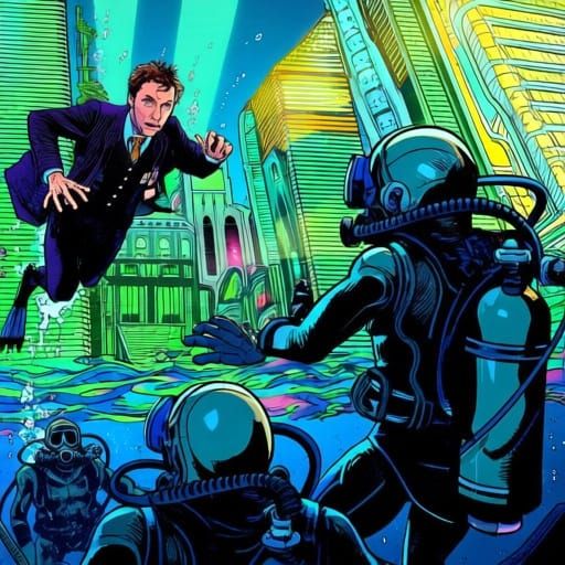 Doctor Who Battles Scuba-Cybermen Underwater in Futuristic C...