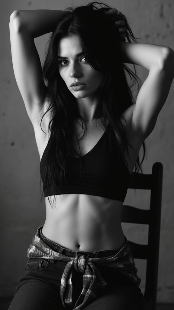 Black and White Fashion Editorial: Woman in Minimalist Style