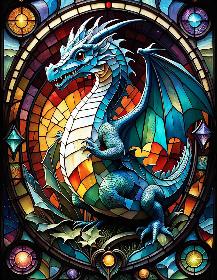 Dragon's Magical Mathematics: Vintage Storybook Illustration