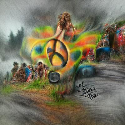 AI Generated Image of Woodstock
