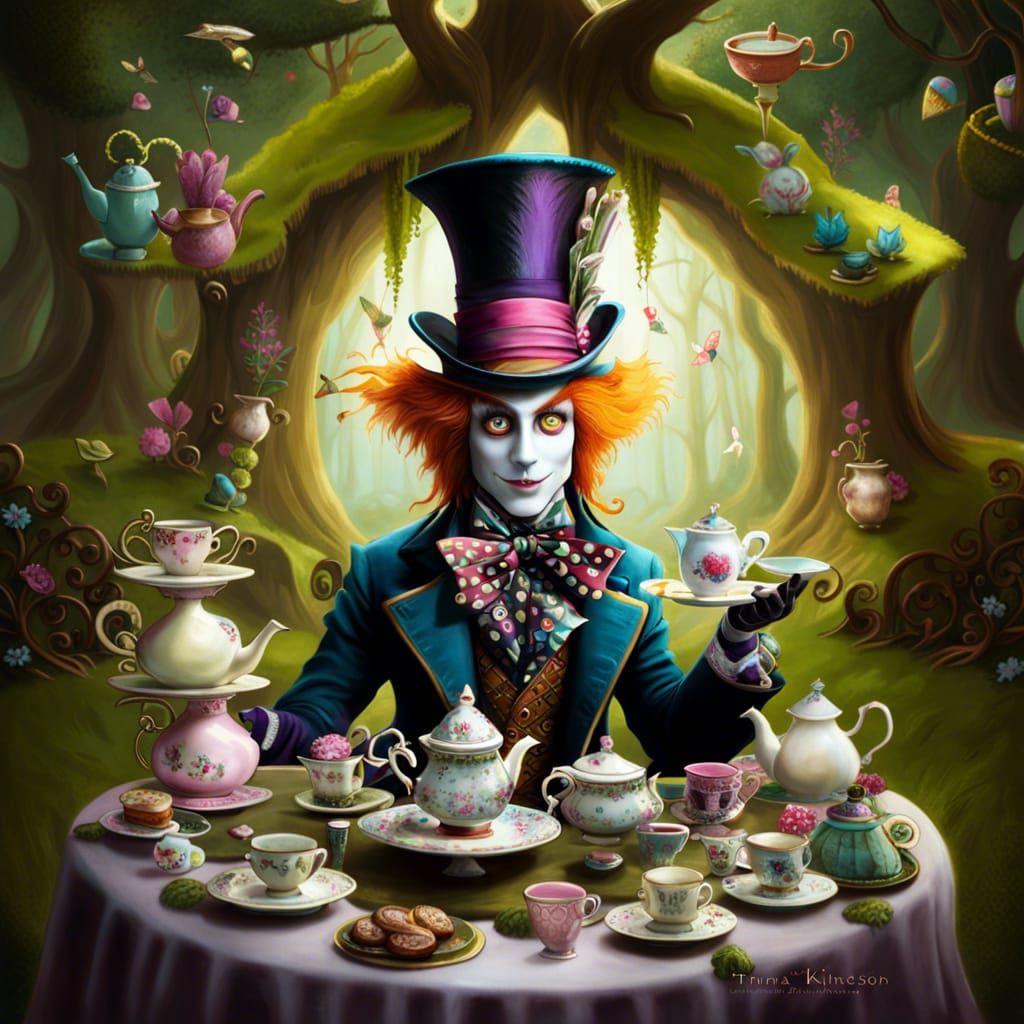 Mad Hatter's Tea Party in Wonderland