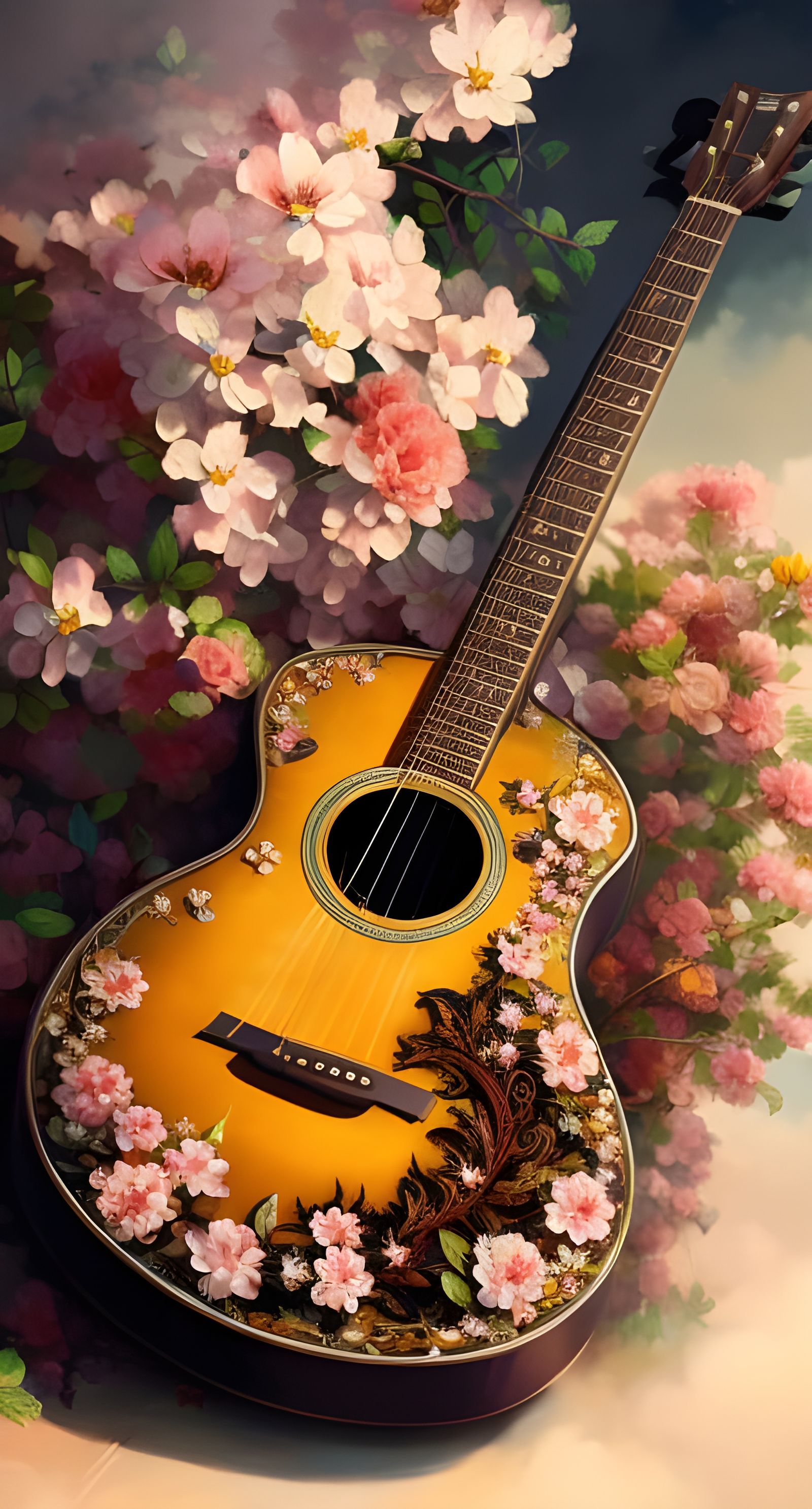 Floral Guitar