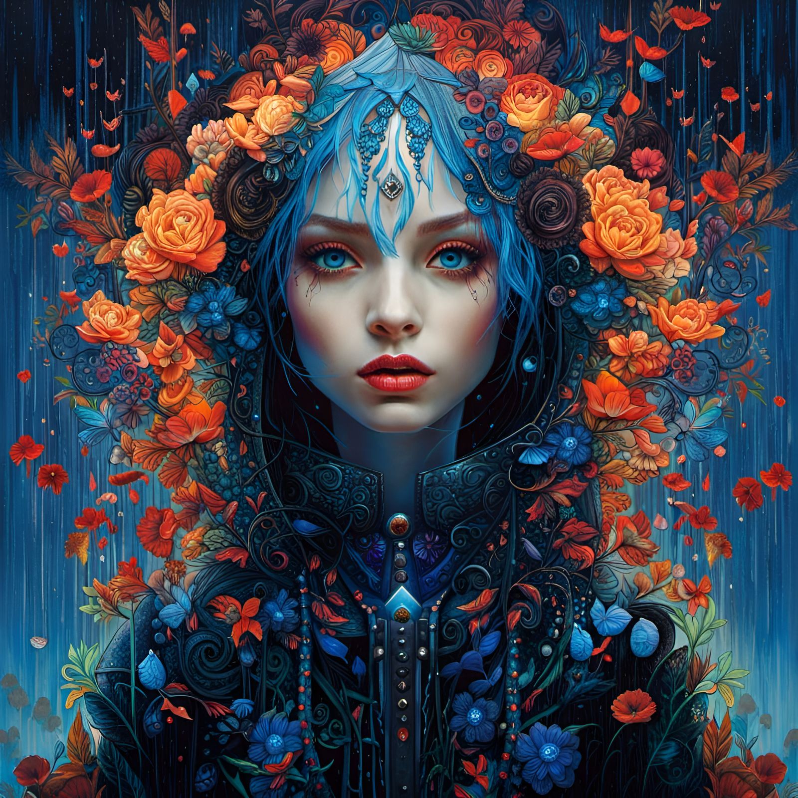 flowers in the rain 🌹🌧️