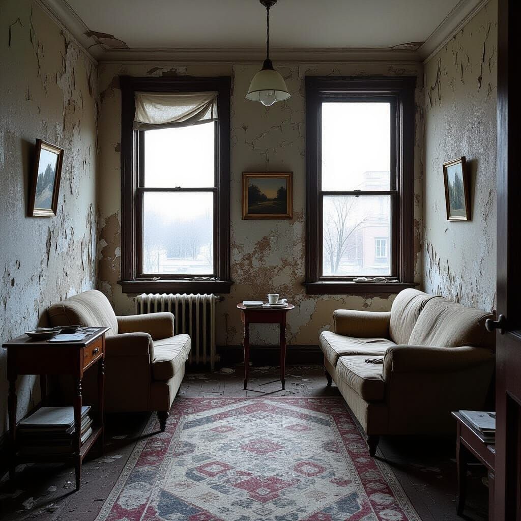 Dilapidated Apartment Evokes Loneliness and Loss