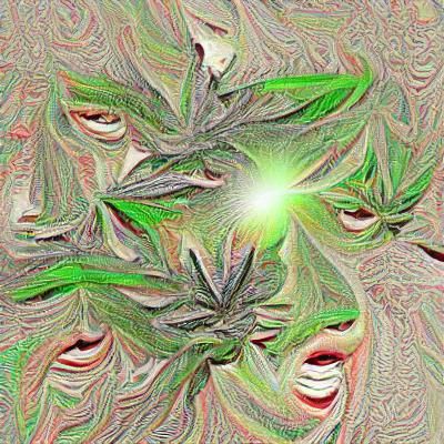 Detailed Marijuana Leaf Close-up