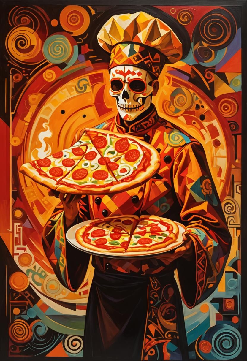 Cubist Death Chef's Dia De Los Muertos Pizza