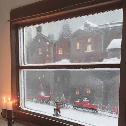 Festive Christmas Advent Calendar with Steam Locomotives