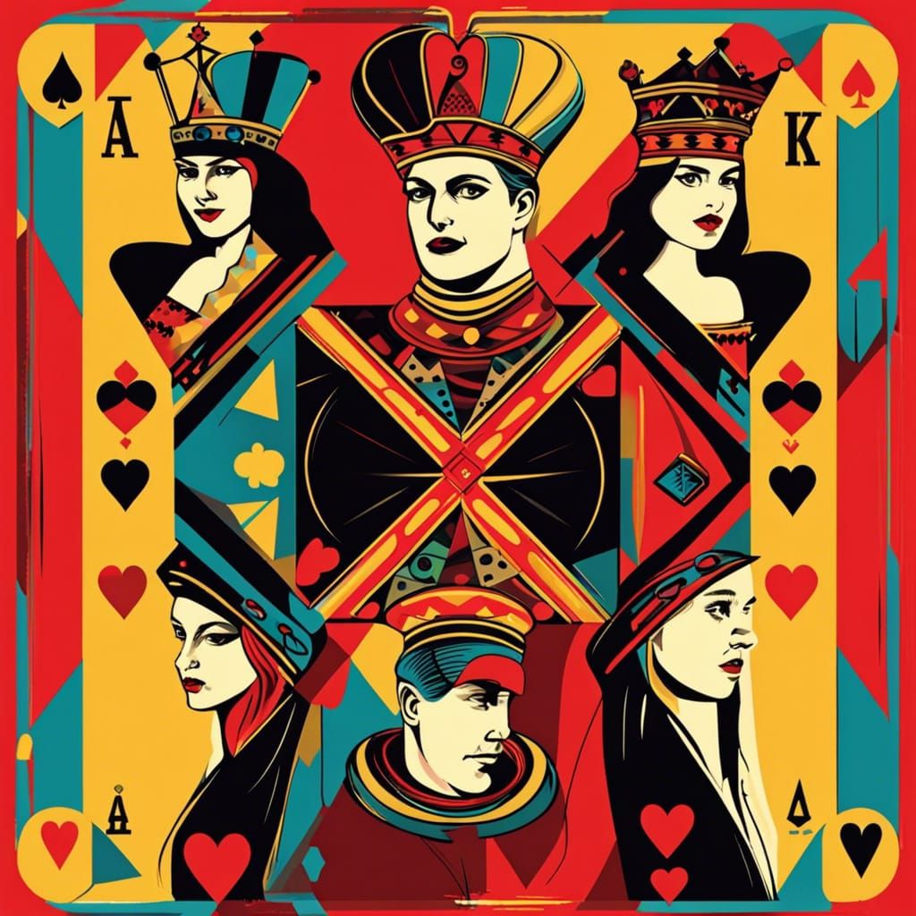 Playing Card Royals Gamble: Pop Art Screen Print