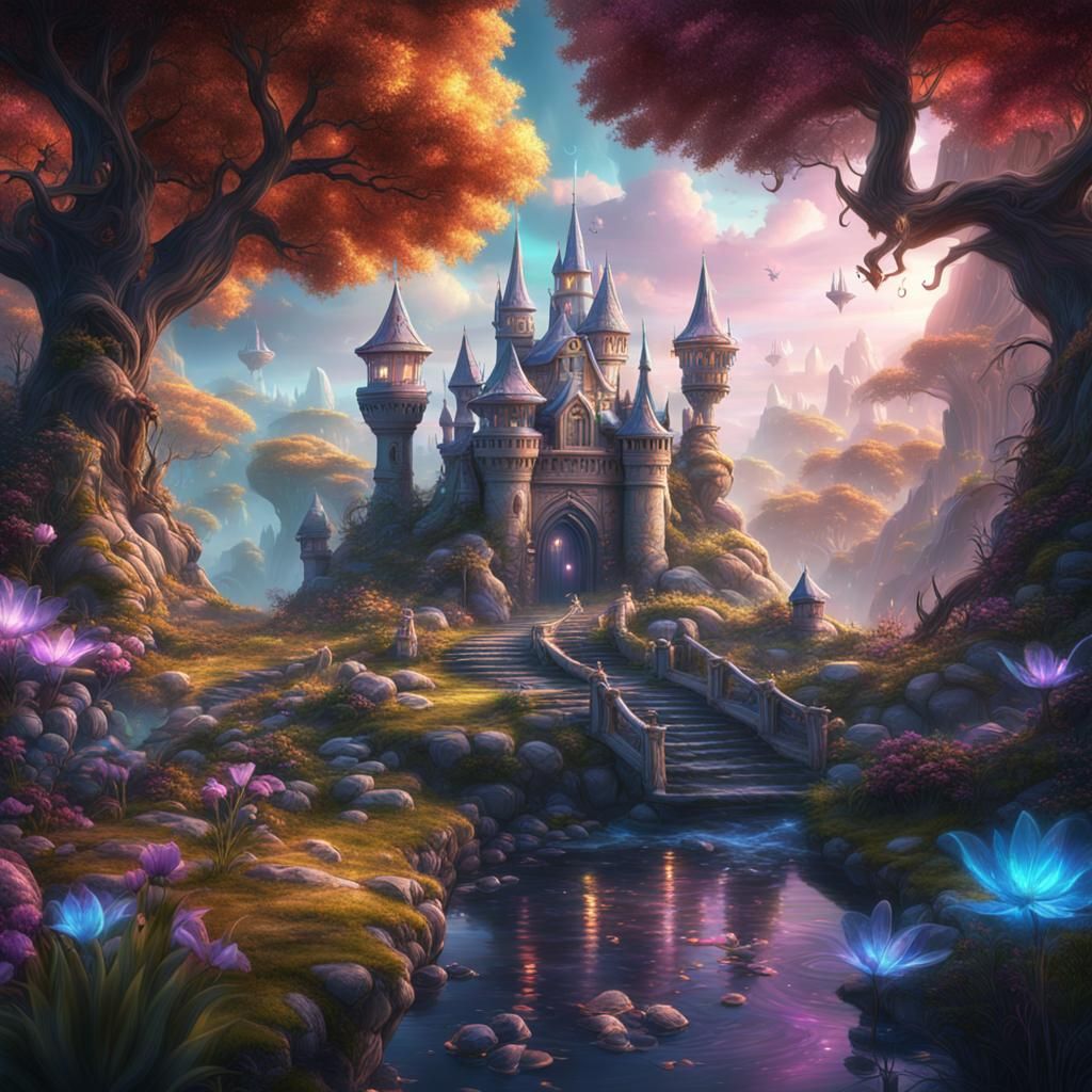 Magical Fairy World: Detailed Fantasy Concept Art