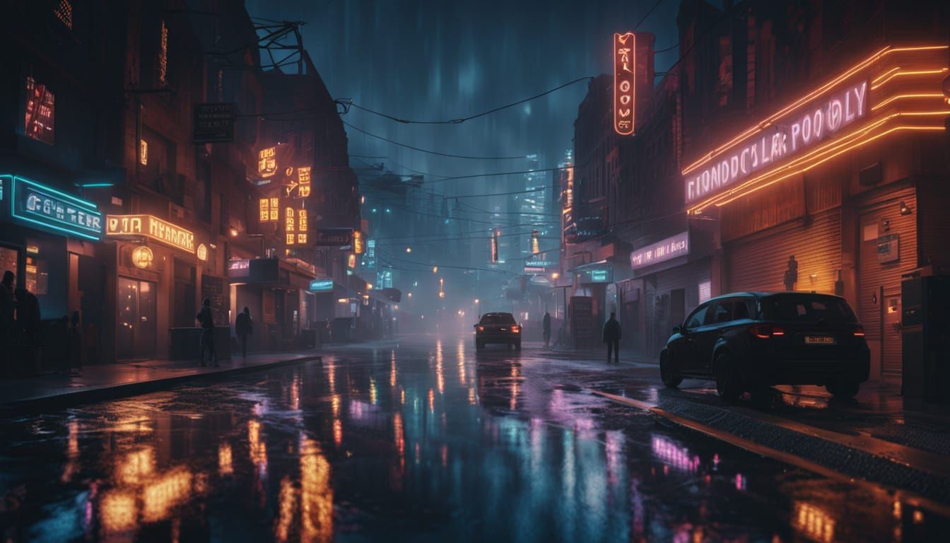 Rotodyne City at Dusk in Hyper-Realistic Digital Art