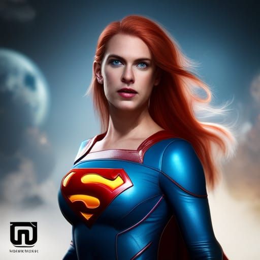 Cat as Superman: Detailed Fantasy Concept Art