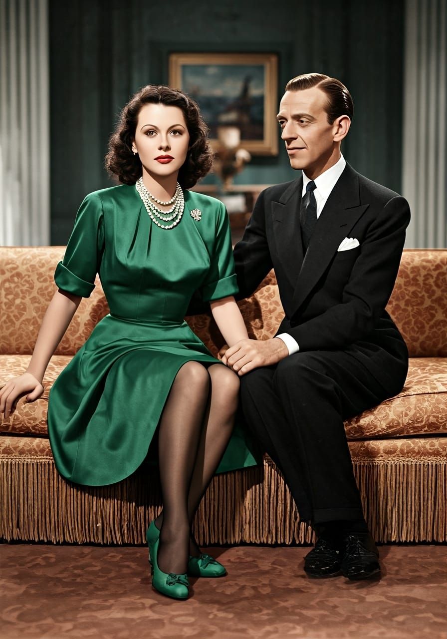 Hedy Lamarr and Fred Astaire in Technicolor, 1947