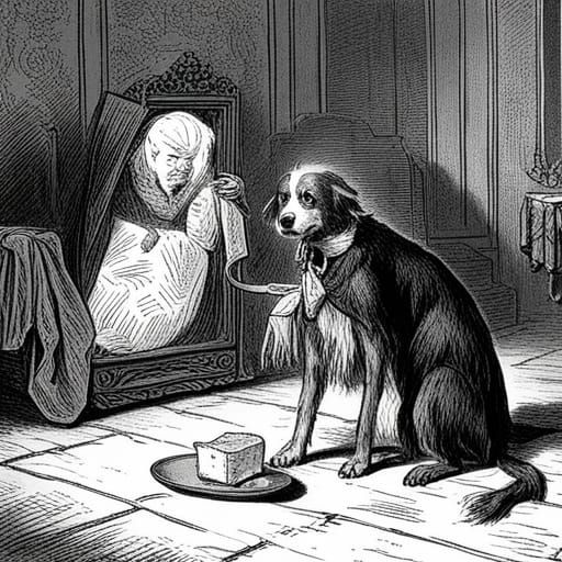 Cheese Dog in Horror Style