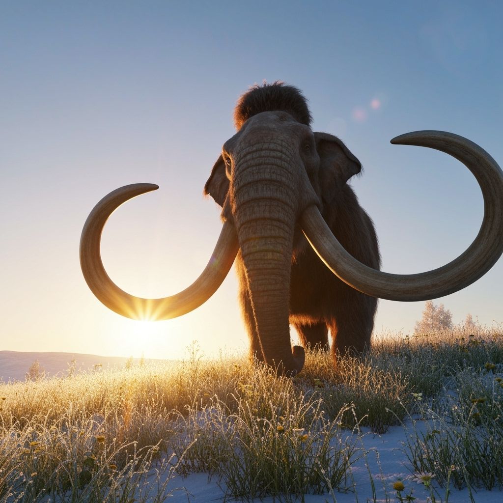 Majestic Mammoth in Golden Sunrise Light