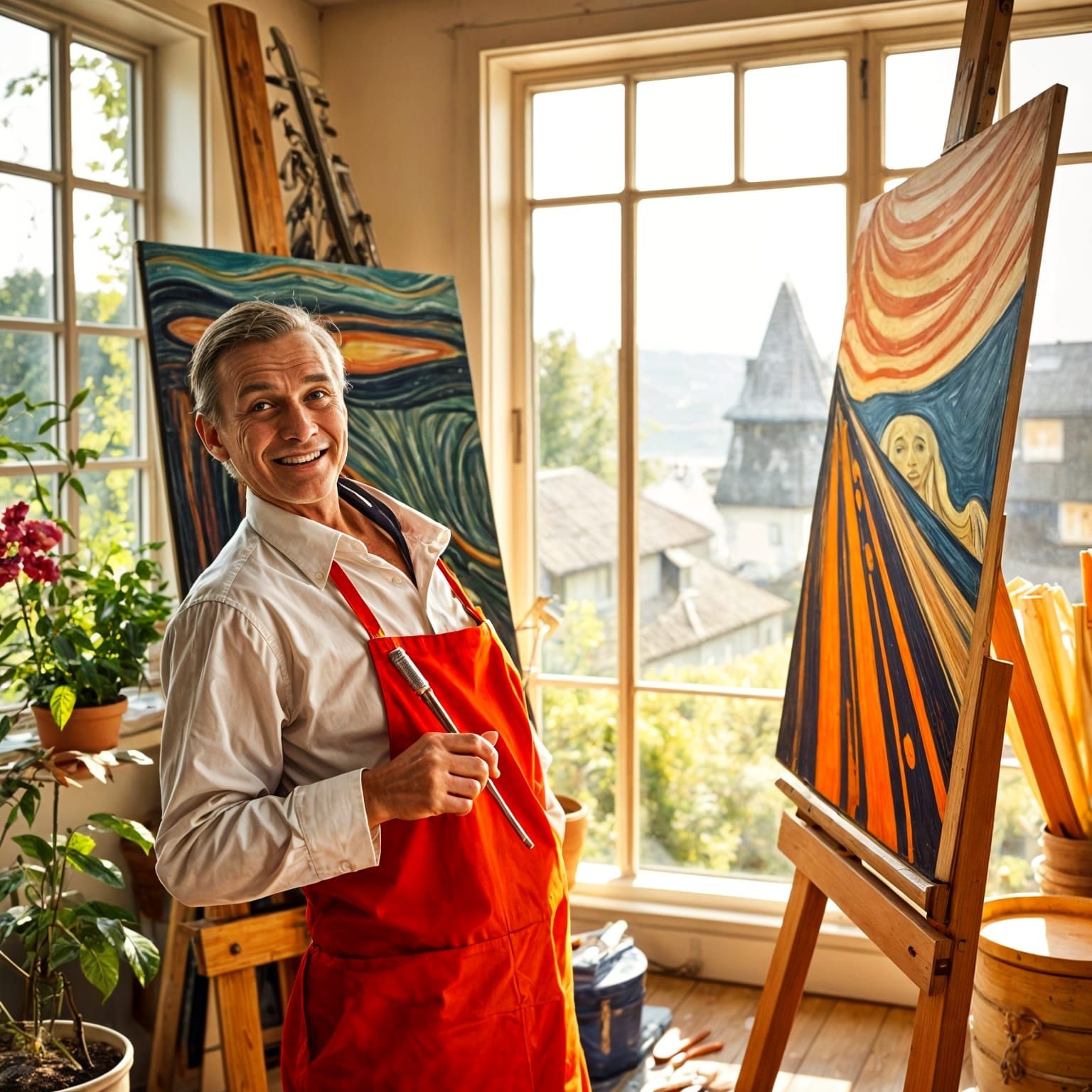 Edvard Munch Paints The Scream in Sunny Norwegian Studio