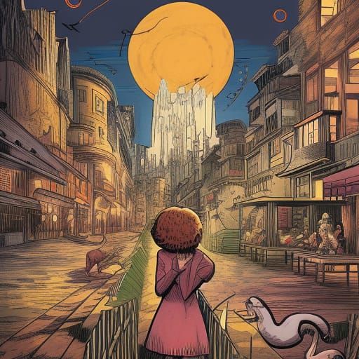 Toto the Lunatic Illustration in European Comic Style