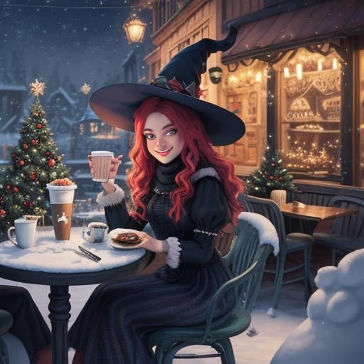 Baby Witch in Starbucks Cup: 3D Matte Painting