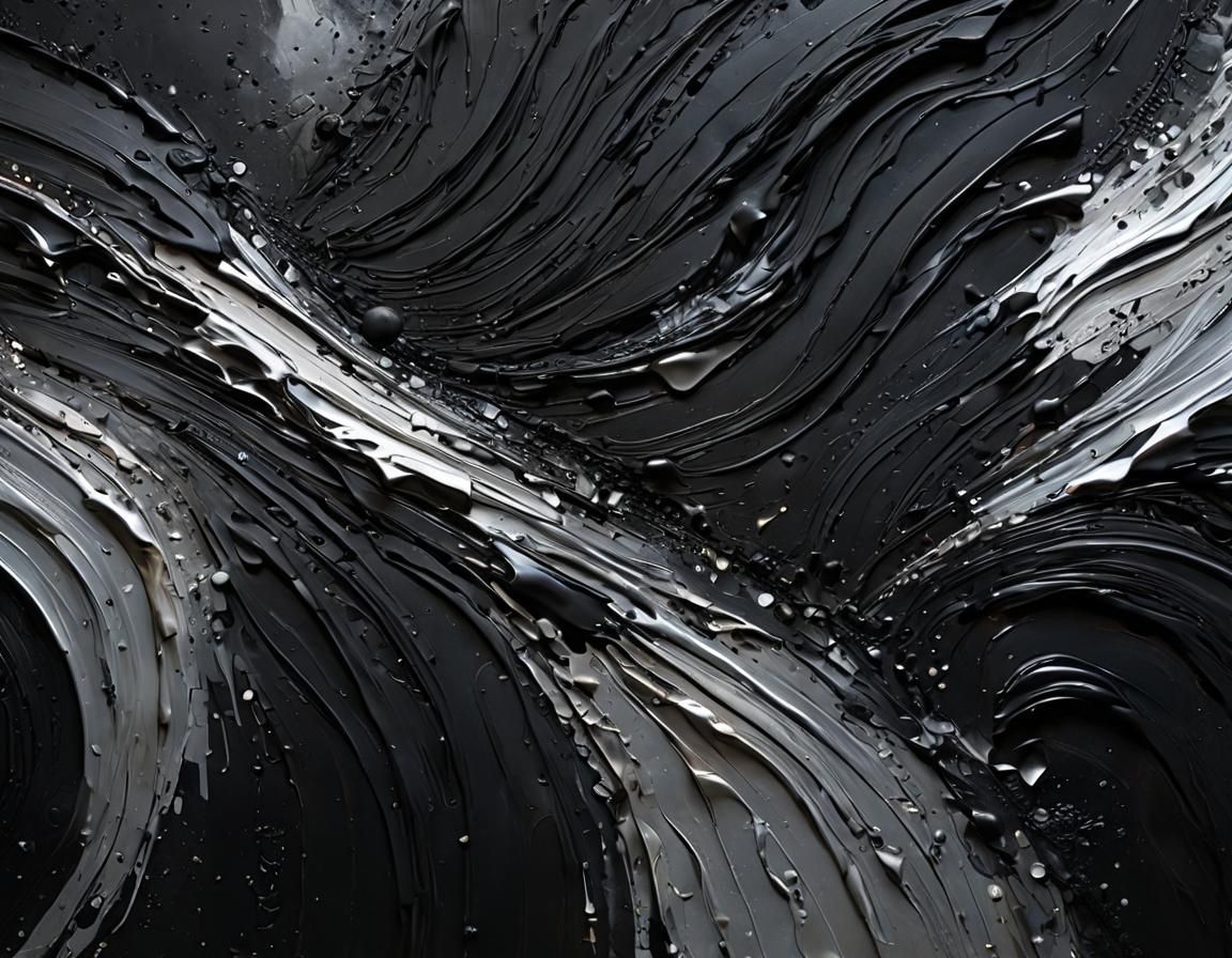 Abstract Canada Painting with Silver Highlights