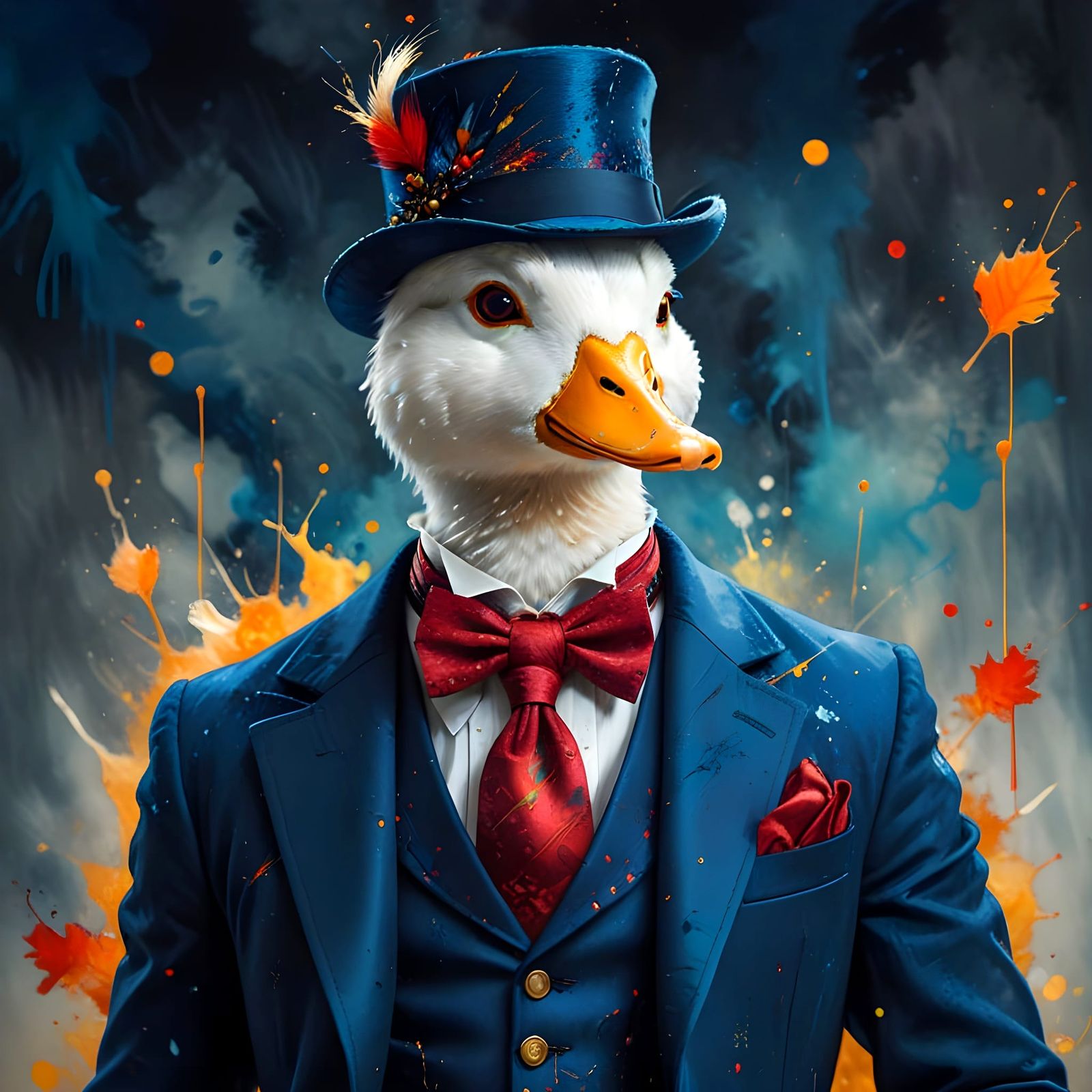 Dandy Duck in High-Fashion Splendor
