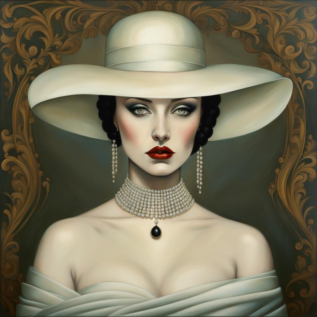Dramatic Portrait of Madame X, Fashion Illustration