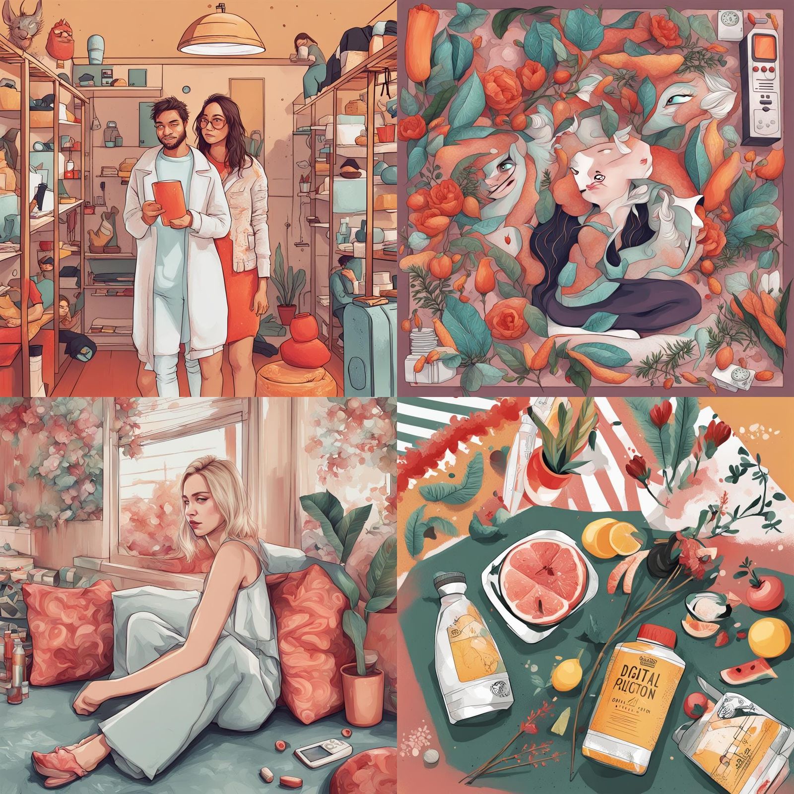 Vibrant Digital Illustration for Modern Media