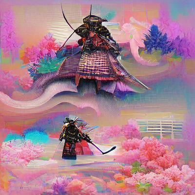 Fantasy Samurai Warrior in Digital Art Style