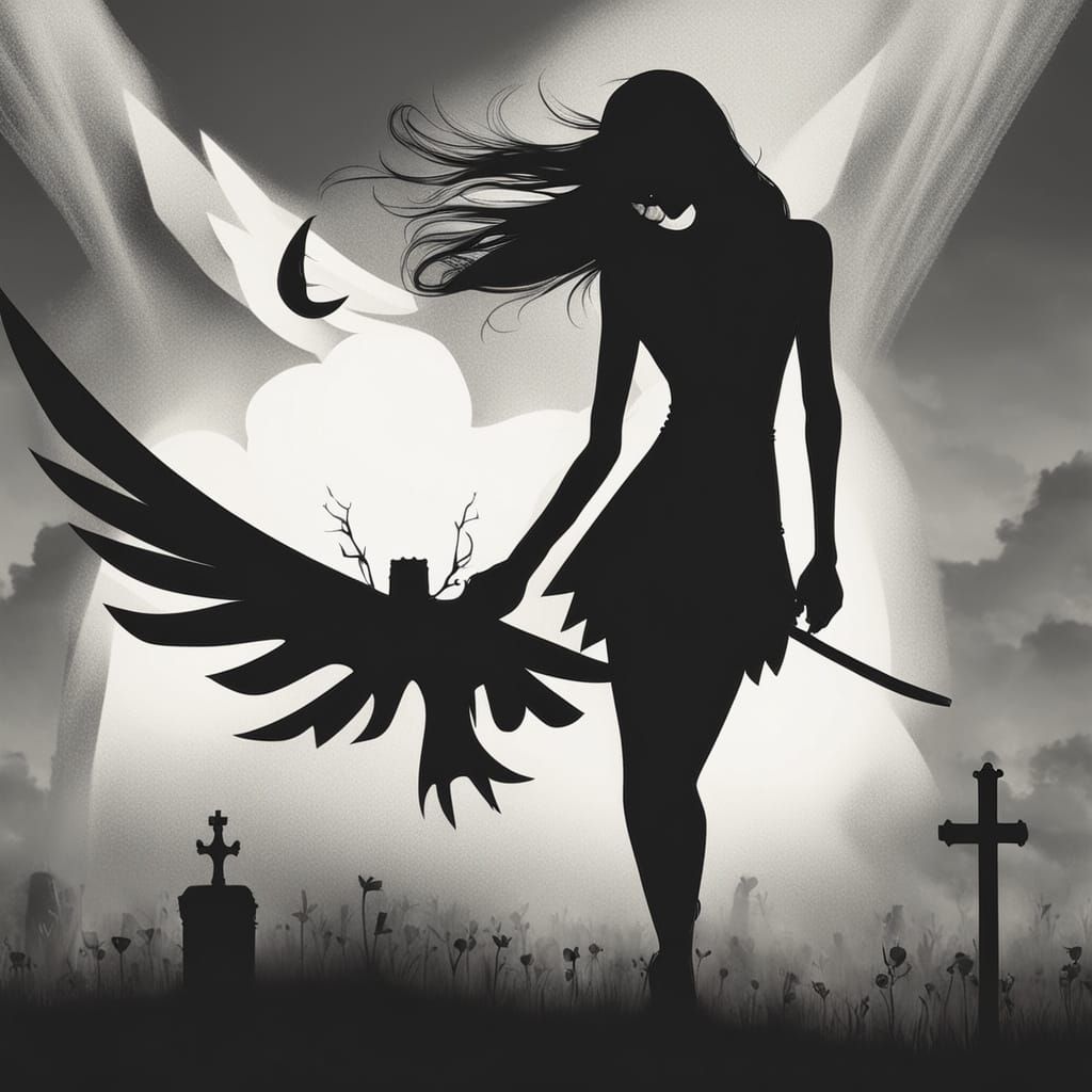 Gothic Figure with Sacred Heart in Art Deco Style