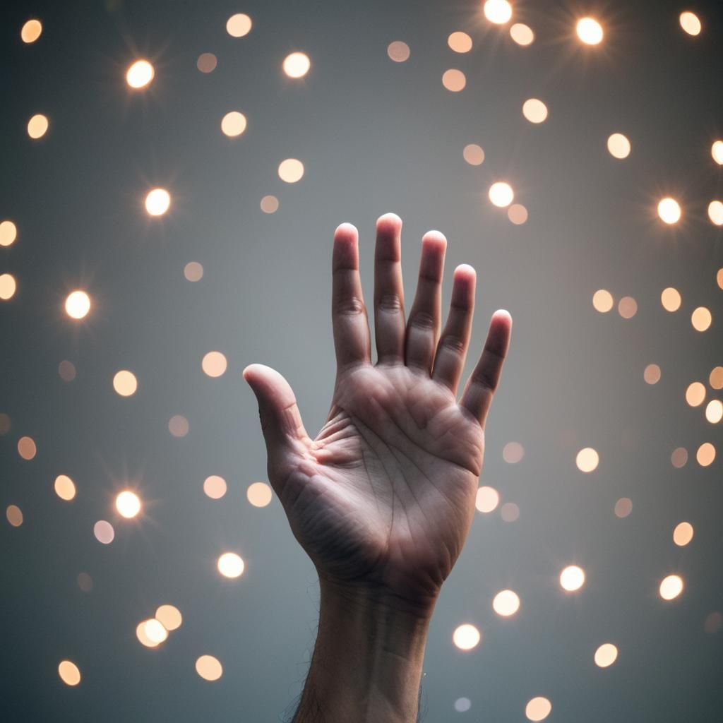 Ethereal Spectral Hand in Bokeh