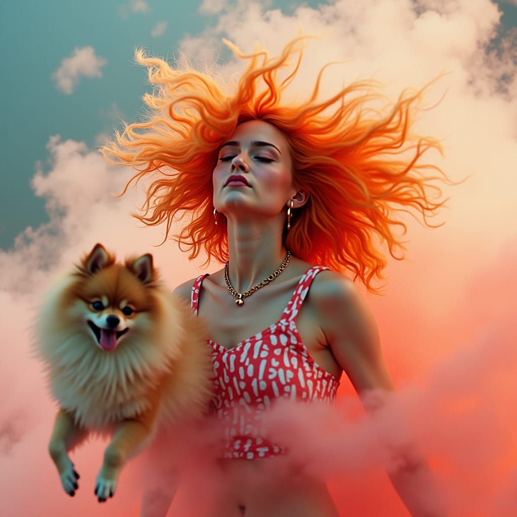 Woman Transforms into Pomeranian: Ash Thorp Style