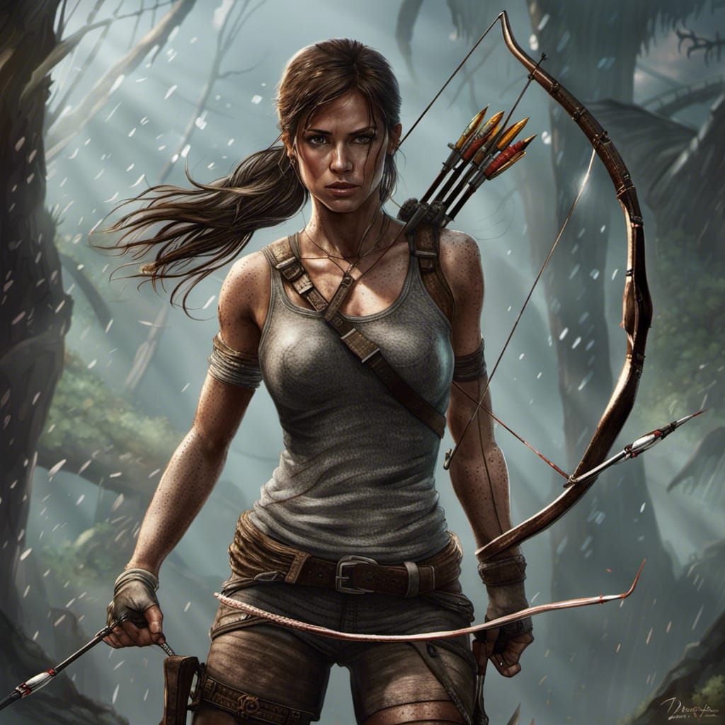 Lara Croft: Tomb Raider with Bow and Arrow