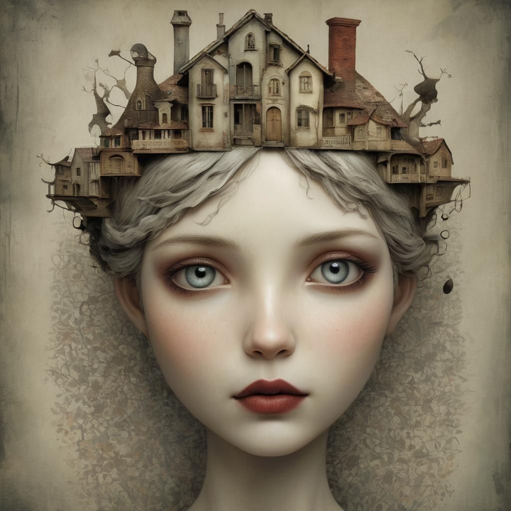 Girl Seeks Fairy Tale Solution in Dark Fantasy Style