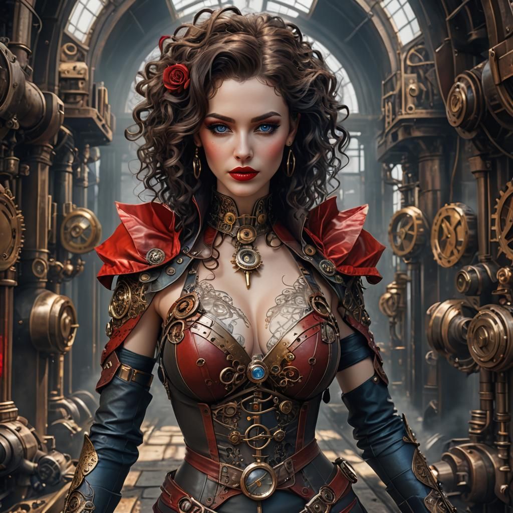 Steampunk brunette