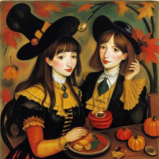 Mouse's Autumn Feast: A Painterly Holiday