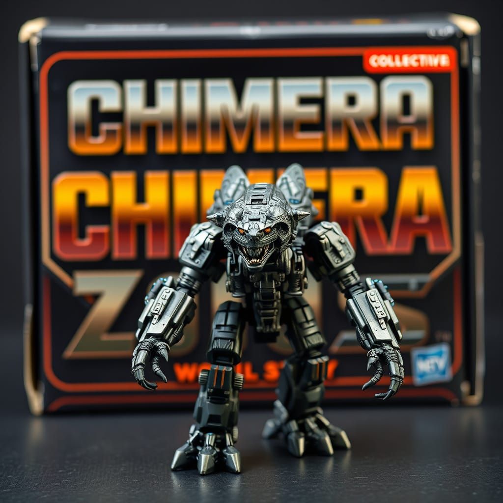 Miniature Chimera Zoids Action Figure in Futuristic Packagin...