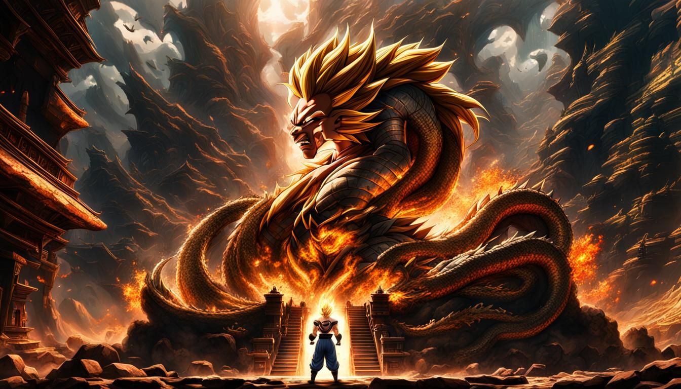 Gogeta from Dragon Ball Z: Epic Digital Painting