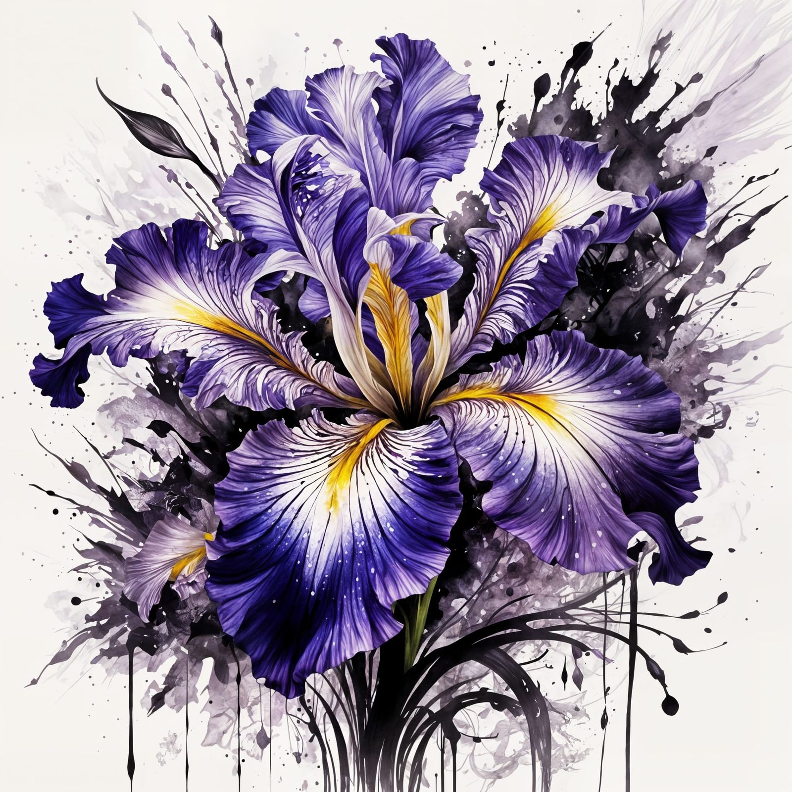 Filigree Fractal Iris Ink Masterpiece