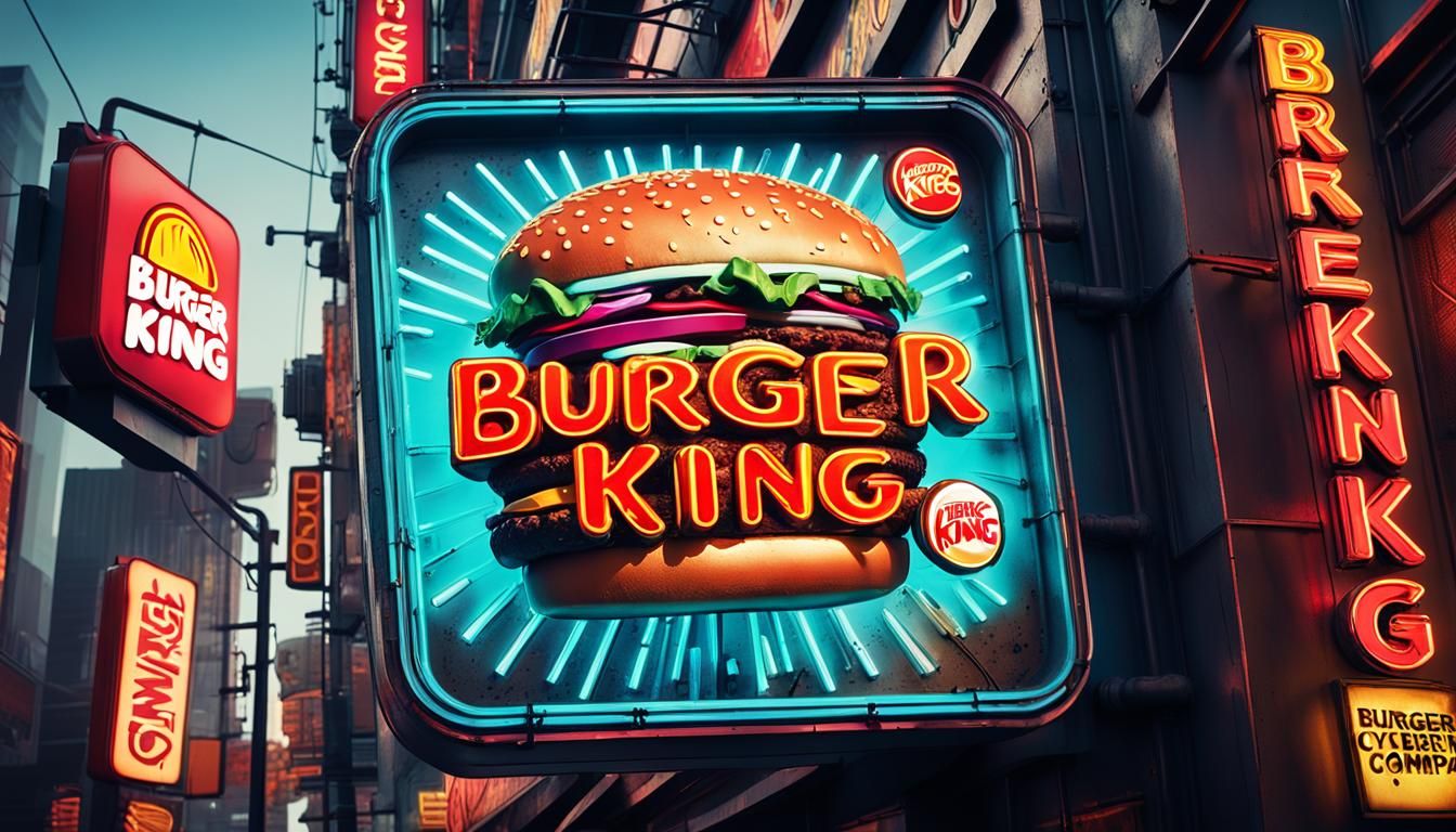 Burger King Logo in Steampunk Neon