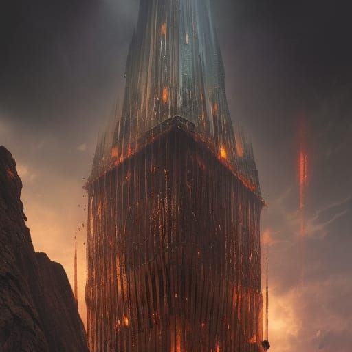 Bloody Glass Shard: Dramatic Digital Matte Painting