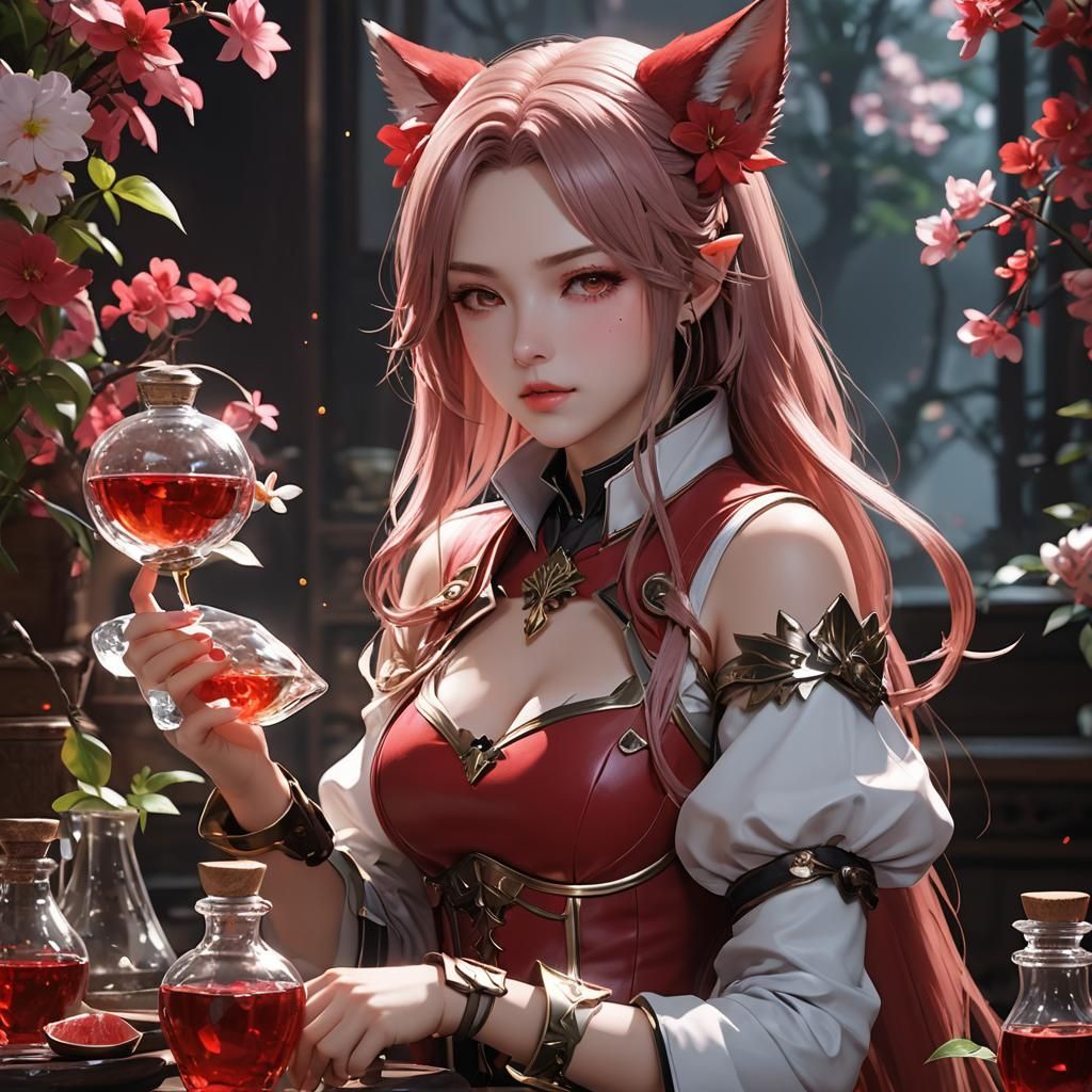 Detailed 3D Anime Art Inspired by WLOP