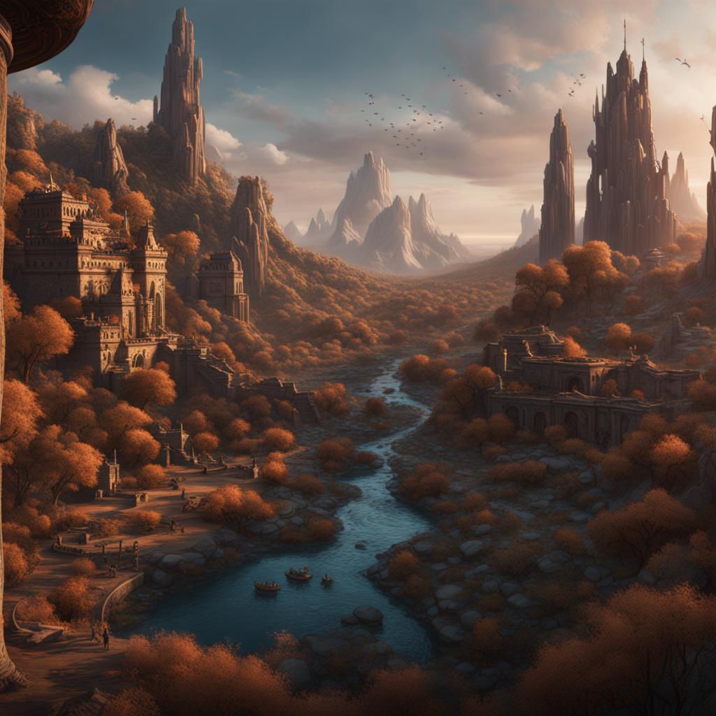 Fantastical Cheetah in Detailed Matte Painting